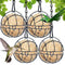 4 Supports De Boules De Graisse, Mangeoires Pour Oiseaux Suspendues, Mangeoires Pour Oiseaux En Métal Avec Crochets En Forme De S, Distributeur D'Alimentation Pour Oiseaux Sauvages De 7 Cm De Diamètre