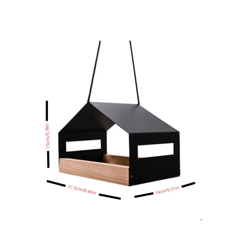 Hanging Bird House for Garden Outdoor Decor | Weatherproof Hummingbird Feeder Shelter with for Backyard Patio Wildlife