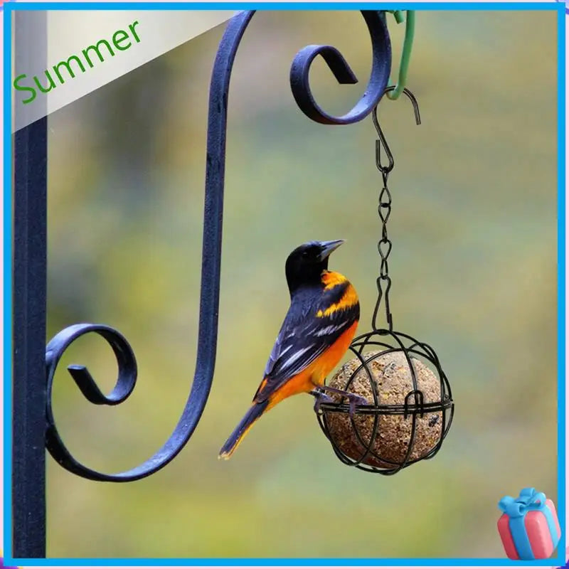 Mangeoires À Grosses Boules Suspendues, 4 Pièces, Mangeoire À Oiseaux En Métal, Support Pour Oiseaux Avec Crochets Pour Jardin Extérieur, Oiseaux De La Faune, Facile À Utiliser