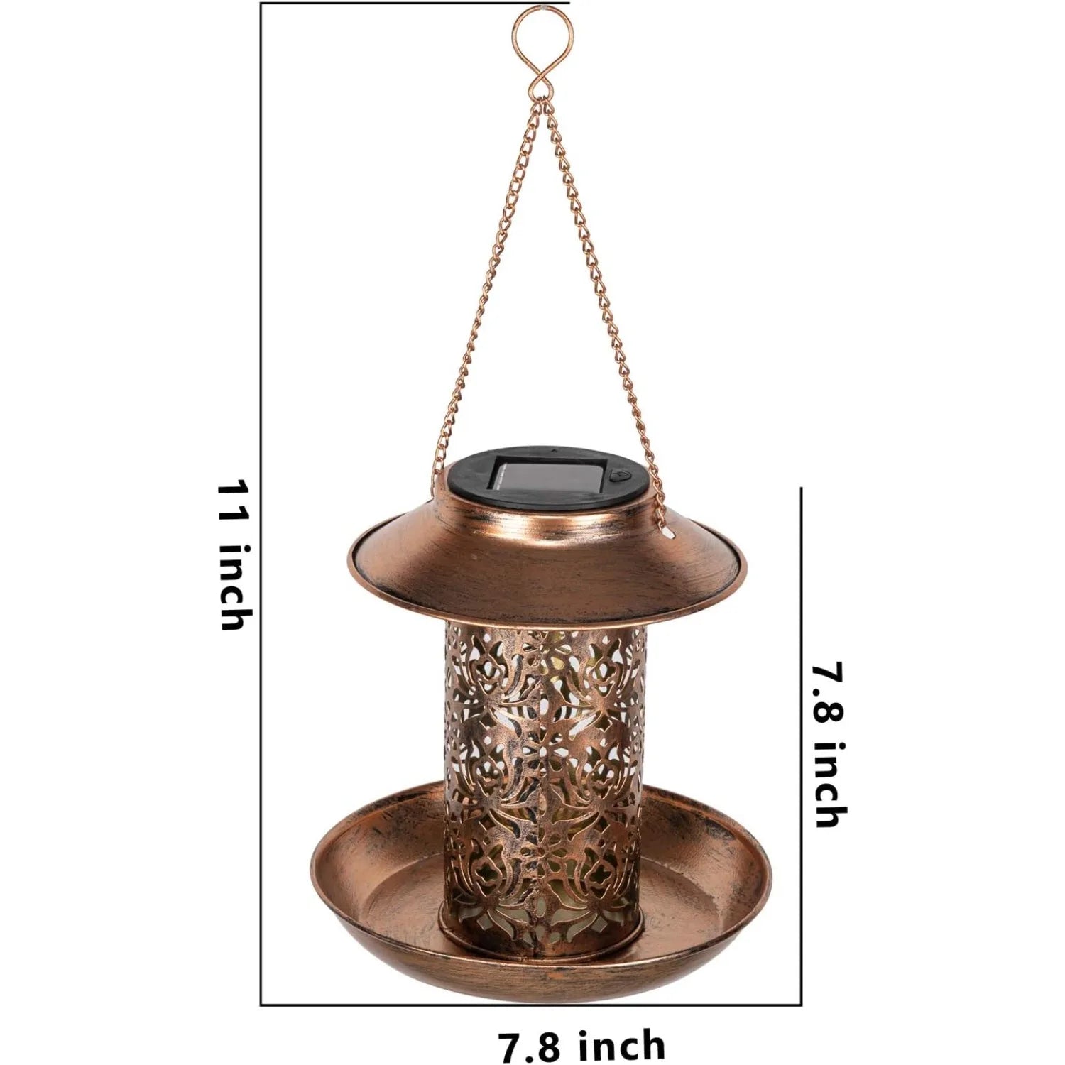 Solar Bird Feeder Garden Night Light for Outdoors House Hanging Garden Backyard Decoration for Feeding Cardinals Wild Bird