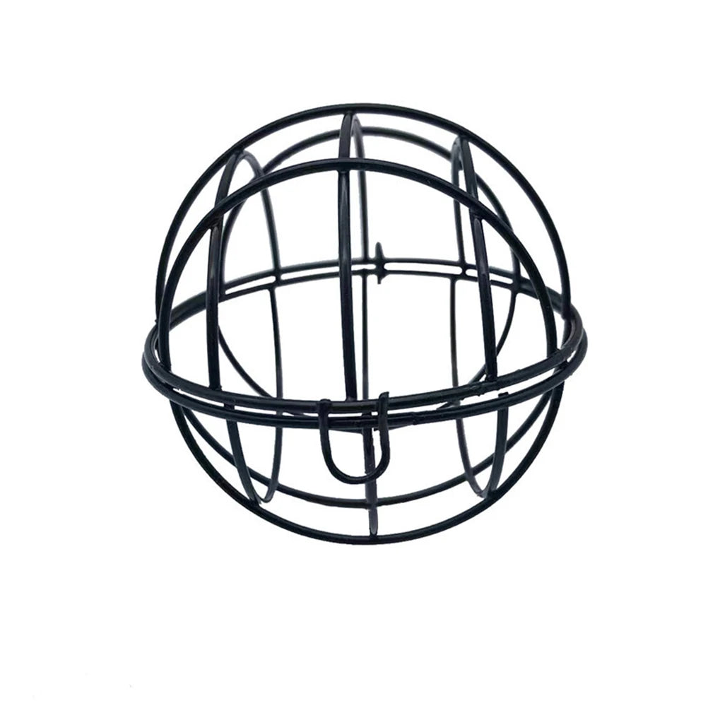 4 Supports De Boules De Graisse, Mangeoires Pour Oiseaux Suspendues, Mangeoires Pour Oiseaux En Métal Avec Crochets En Forme De S, Distributeur D'Alimentation Pour Oiseaux Sauvages De 7 Cm De Diamètre