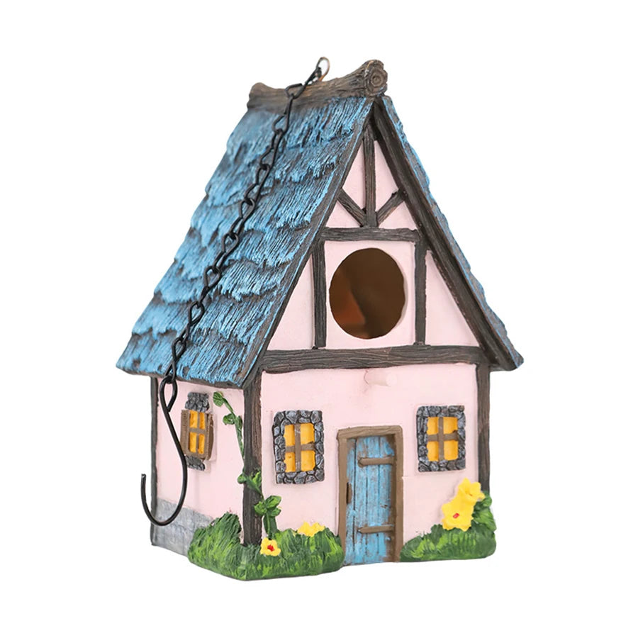 Casier À Oiseaux En Résine Pour L'Extérieur – Cabine De Décoration De Jardin Suspendue, Cadeau Parfait Pour Les Amateurs D'Oiseaux Et Les Petits Oiseaux