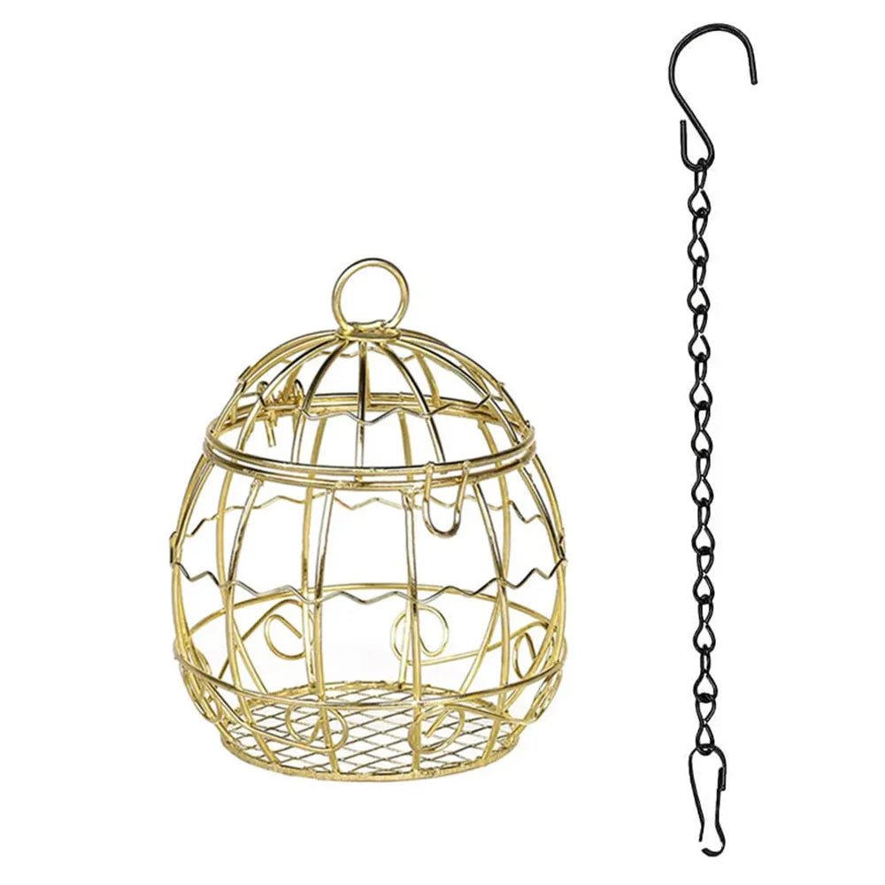 Mangeoire À Oiseaux Suspendue, Support De Boules De Suet Pour L'Alimentation Des Oiseaux, Mangeoire À Oiseaux En Métal, Boule De Graisse, Mangeoires Pour Oiseaux, Boule De Suet Énergétique