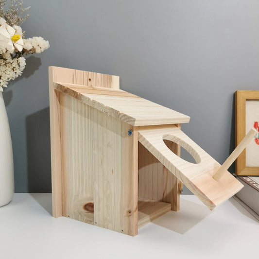 Nichoir Extérieur En Bois Avec Debout, Naturel Et Sûr, Bricolage, Boîte D'Élevage, Le plus Récent