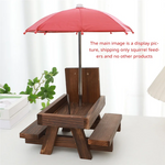 Table Mangeoire Suspendue pour Écureuils en Bois – Style Pique-Nique avec Mini Parapluie - Vignette | Ma boutique