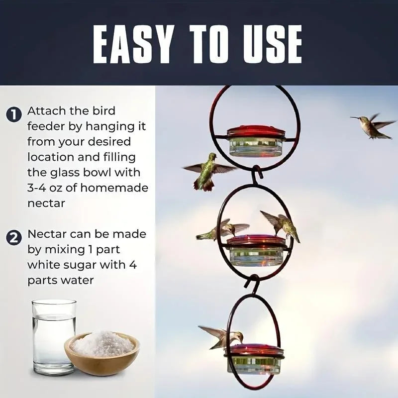 Circular Hanging Hummingbird Feeder Water Feeders for Bird Courtyard Gardens Bird Supplies