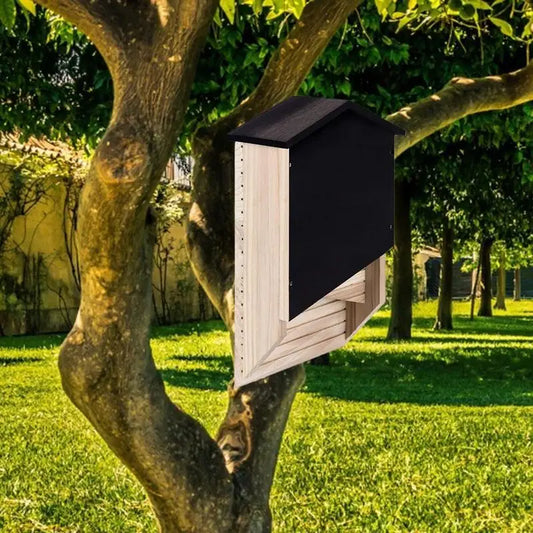 Maison D'Habitat De Chauve-Souris Extérieure, Abri De Chauve-Souris En Bois, Nid De Chauve-Souris En Bois Réutilisable Pour Hibernation, Boîte De Chauve-Souris, Décor En Bois Pour Jardin