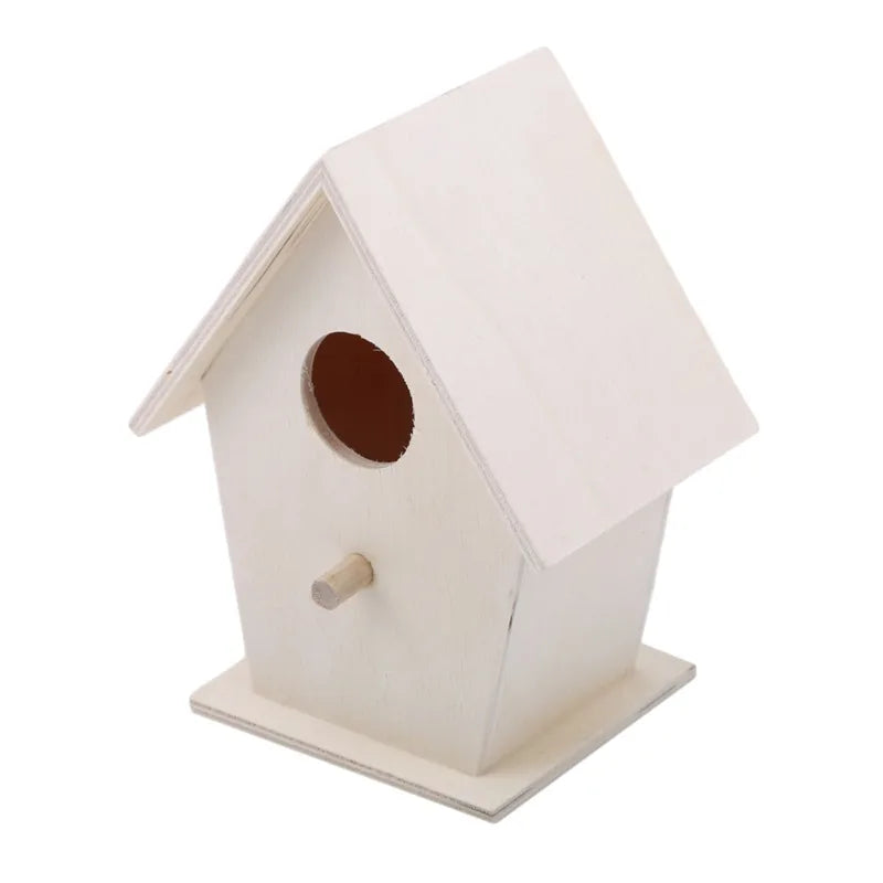 Mini Cage À Oiseaux En Bois Suspendue En Plein Air, Boîte De Jardin, Décoration De Cour De Maison, Produits Pour Oiseaux, Nid De Perroquet En Bois