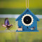 Mini Maison À Oiseaux Bleue, Nid En Bois, Décoration Créative, Cage Suspendue Avec Corde, Produits Robustes Pour Animaux De Compagnie, Jardin De Maison