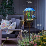 Mangeoire Solaire Grenouille avec Parapluie – Décoration de Jardin Originale - Vignette | Le Refuge des oiseaux