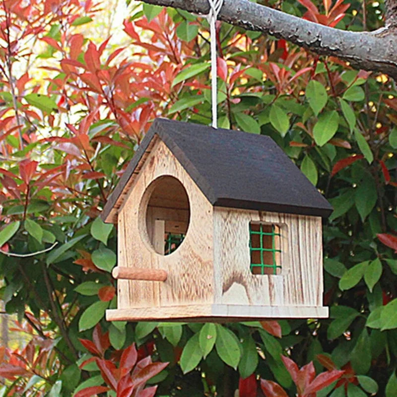 Cages À Oiseaux Imperméables Pour L'Extérieur, Maison Suspendue En Bois Faite À La Main, Boîte D'Élevage De Papillons, Nid Chaud À Couver, Accessoires Pour Oiseaux