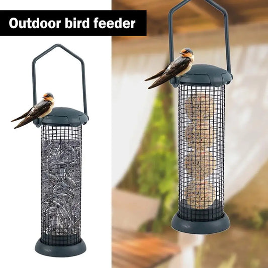 Mangeoire Pour Oiseaux, Boulettes, Support De Boules De Graisse, Distributeur De Nourriture D'Extérieur Pour Petits Oiseaux Sauvages, Station D'Alimentation Suspendue Pour Oiseaux