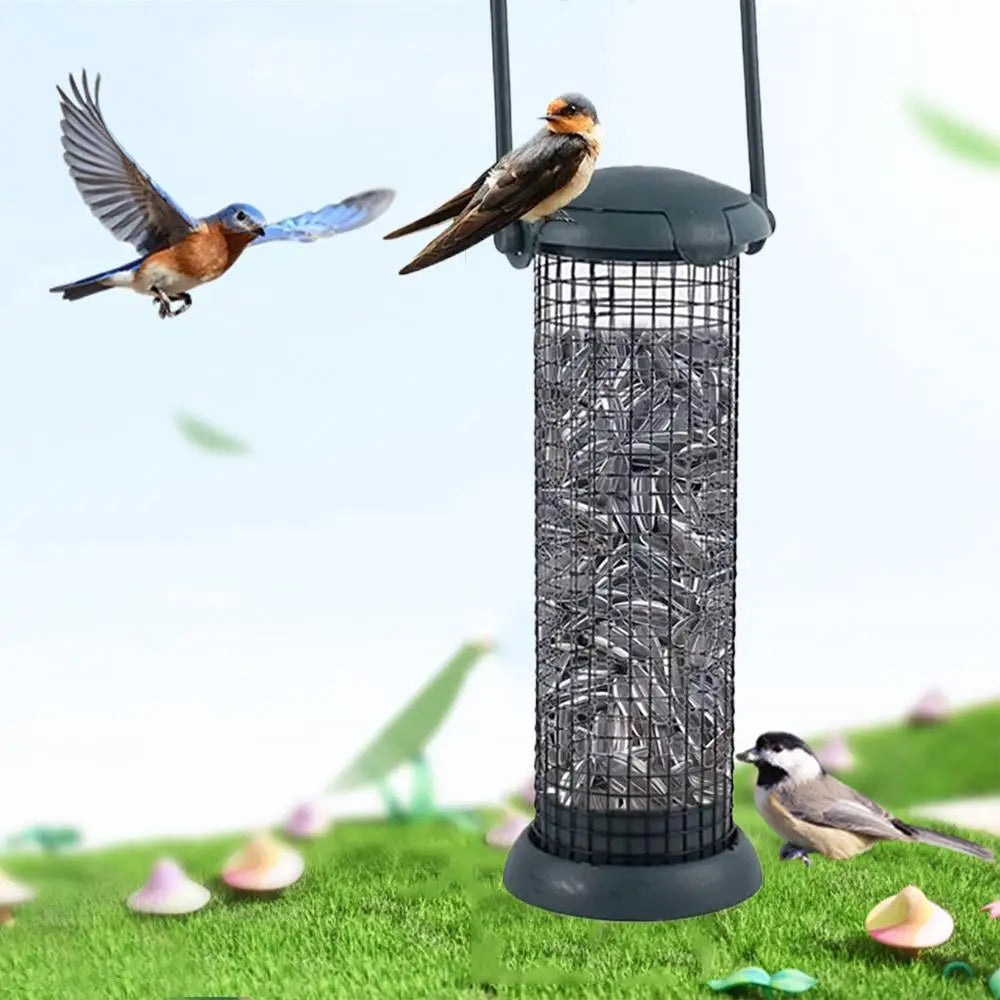 Mangeoire Pour Oiseaux, Boulettes, Support De Boules De Graisse, Distributeur De Nourriture D'Extérieur Pour Petits Oiseaux Sauvages, Station D'Alimentation Suspendue Pour Oiseaux