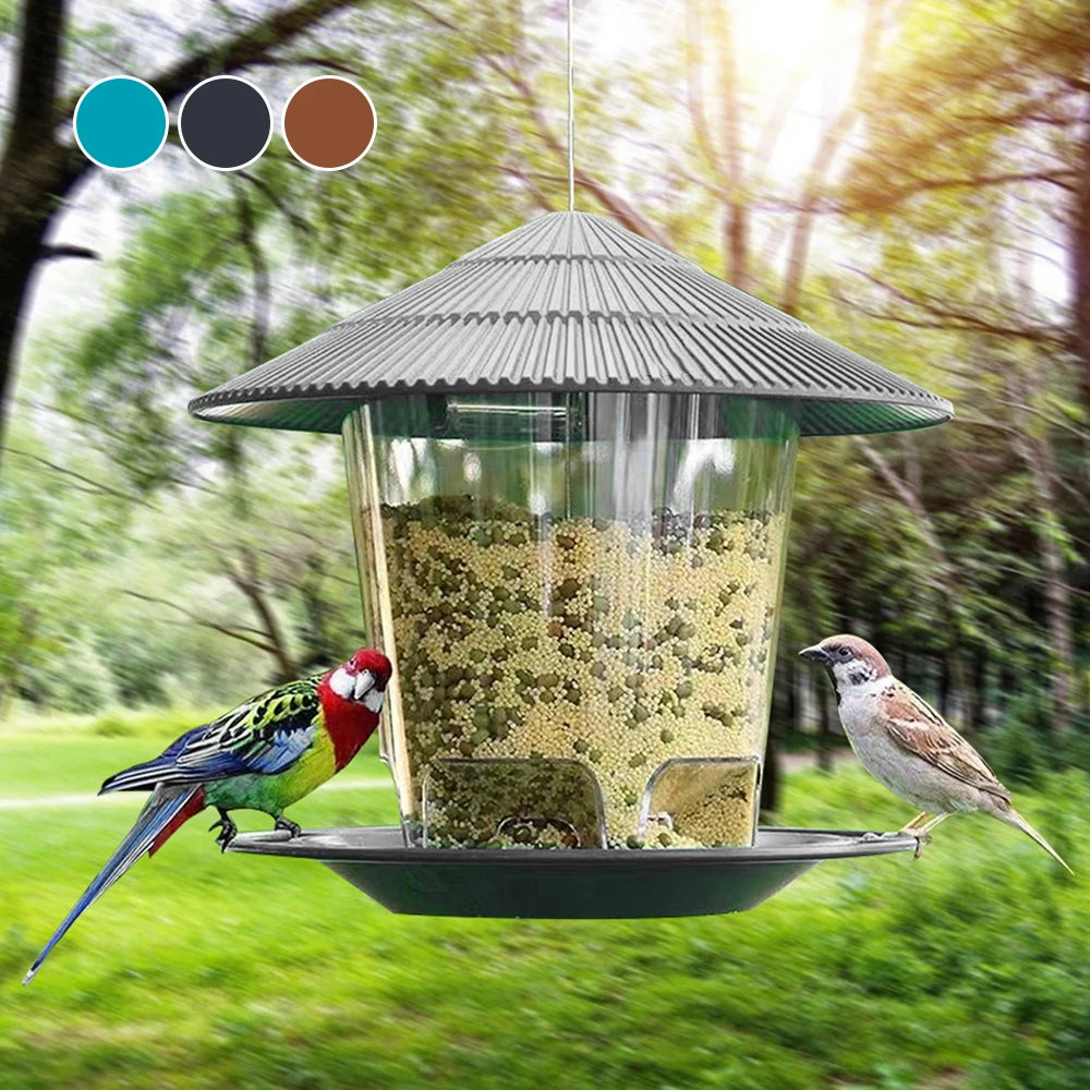 Mangeoire Pour Oiseaux Sauvages, Fenêtre, Maison En Plastique Transparent, Station D'Alimentation Suspendue Pour Noix D'Arachide, Distributeur De Graines De Jardin