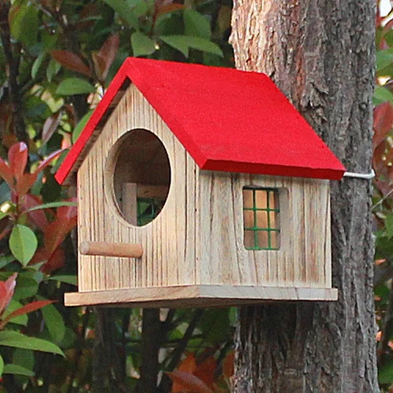 Cages À Oiseaux Imperméables Pour L'Extérieur, Maison Suspendue En Bois Faite À La Main, Boîte D'Élevage De Papillons, Nid Chaud À Couver, Accessoires Pour Oiseaux