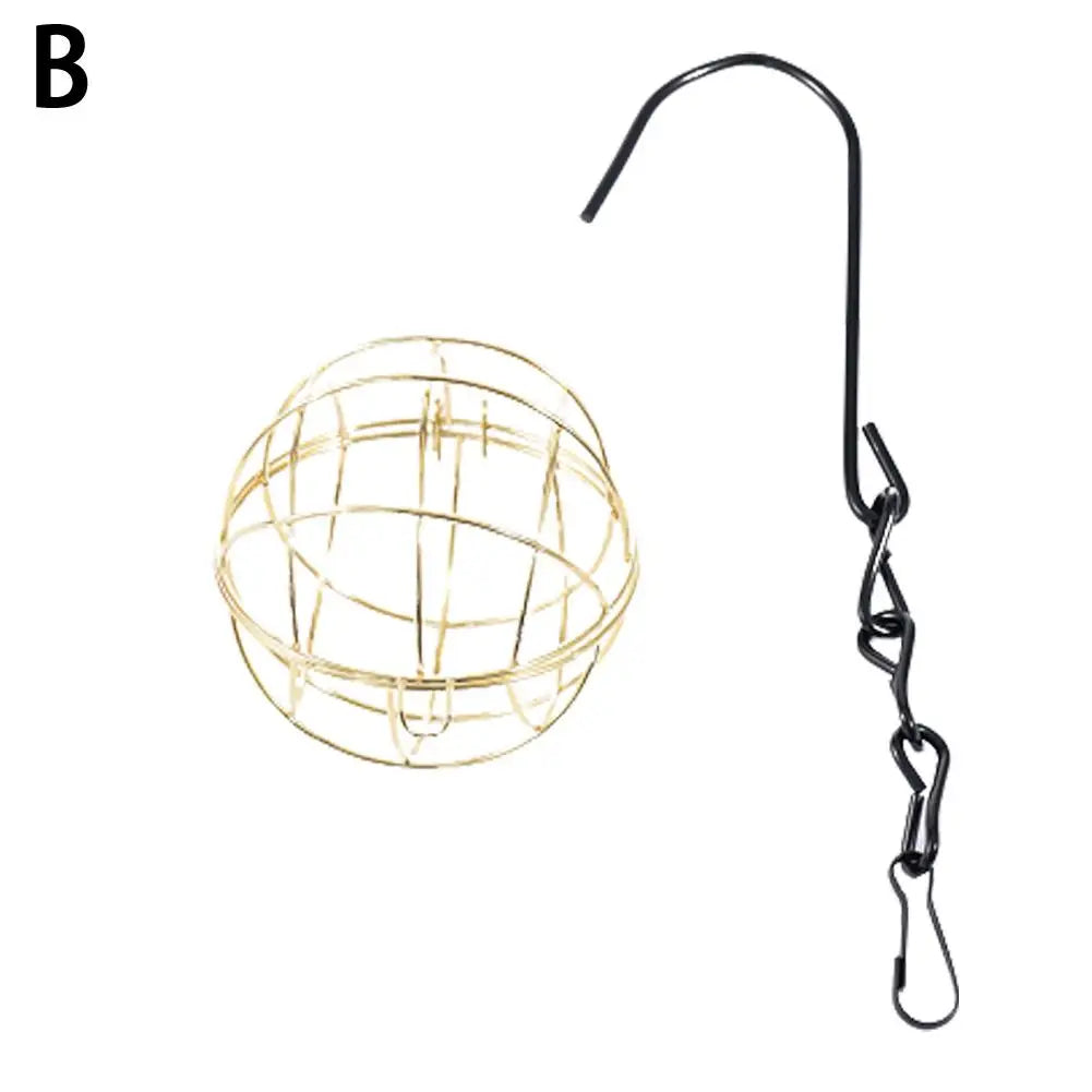 Mangeoire À Oiseaux Suspendue, Mangeoire À Boules De Suet, Support Pour L'Alimentation Des Oiseaux, Mangeoire À Oiseaux En Métal, Boule De Graisse, Mangeoires Énergétiques Pour Oiseaux