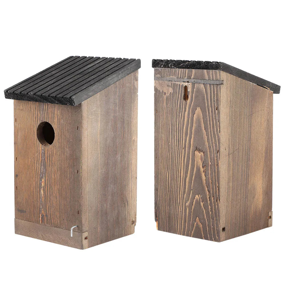 Confronwooden Bird House Nid D'Oiseau, Boîte De Nidification D'Oiseau, Perroquets Élevage, Décoration De Jardin Extérieure, Naturel