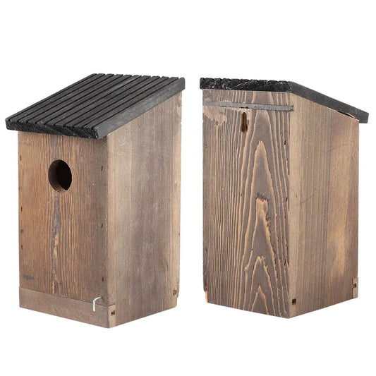 Confronwooden Bird House Nid D'Oiseau, Boîte De Nidification D'Oiseau, Perroquets Élevage, Décoration De Jardin Extérieure, Naturel