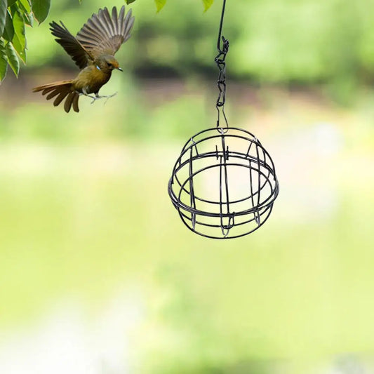 Mangeoire À Oiseaux Suspendue, Mangeoire À Boules De Suet, Support Pour L'Alimentation Des Oiseaux, Mangeoire À Oiseaux En Métal, Boule De Graisse, Mangeoires Énergétiques Pour Oiseaux