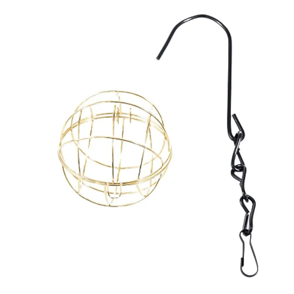 Mangeoire À Oiseaux Suspendue, Mangeoire À Boules De Suet, Support Pour L'Alimentation Des Oiseaux, Mangeoire À Oiseaux En Métal, Boule De Graisse, Mangeoires Énergétiques Pour Oiseaux
