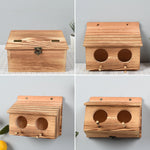 Nichoir Double en Bois d’Acajou – Fait Main pour Rouge-Gorges et Petits Oiseaux - Vignette | Ma boutique