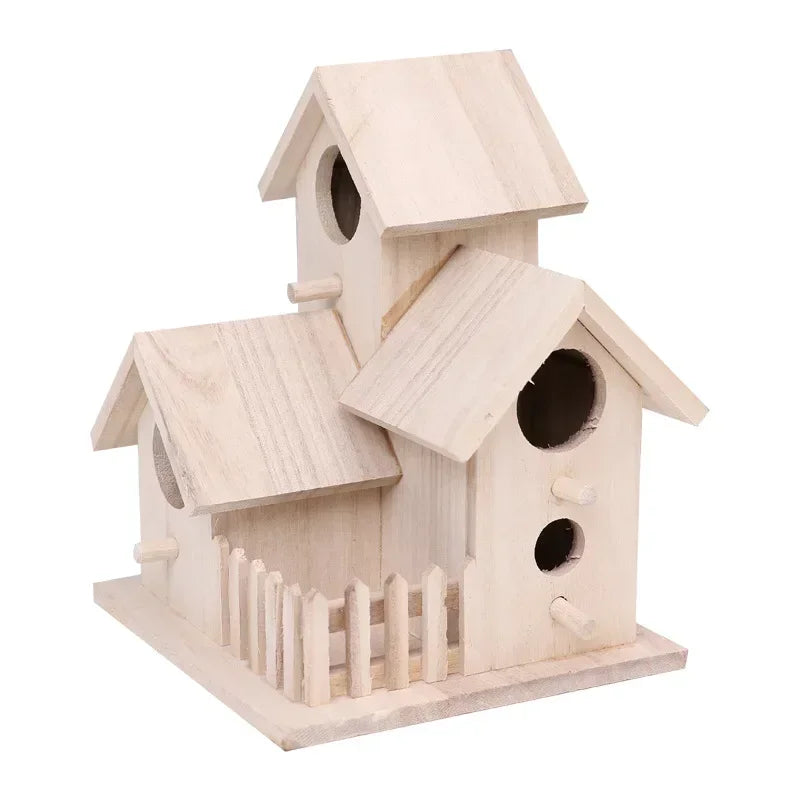 Maison D'Oiseau En Bois Sauvage, Jardin Extérieur, Cour Créative, Nichoir Montable, Boîte D'Élevage D'Oiseaux