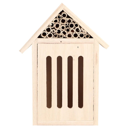 Maison D'Abeilles À Insectes En Bois Pour L'Extérieur, Boîte De Nidification Pour Abri Anti-Insectes En Bois Naturel, Décoration Écologique Pour Le Jardin