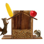 Mangeoire à Écureuils en Bois de Pin – Grande Capacité avec Toit et Panneau Transparent - Vignette | Ma boutique
