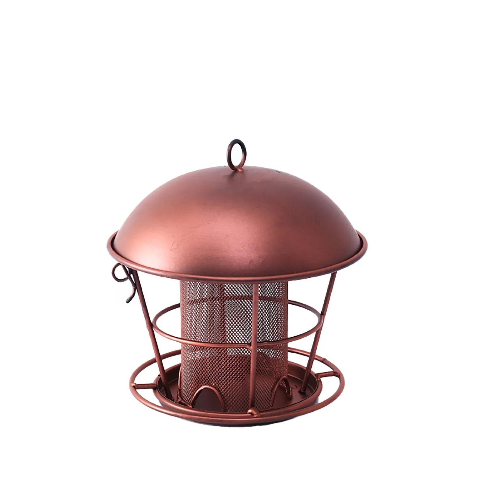Mangeoire À Oiseaux En Forme De Dôme En Métal Pour L'Extérieur, Décoration De Jardin Suspendue En Fer Forgé, Fournitures Quotidiennes Imperméables Et Antirouille Pour Oiseaux Sauvages