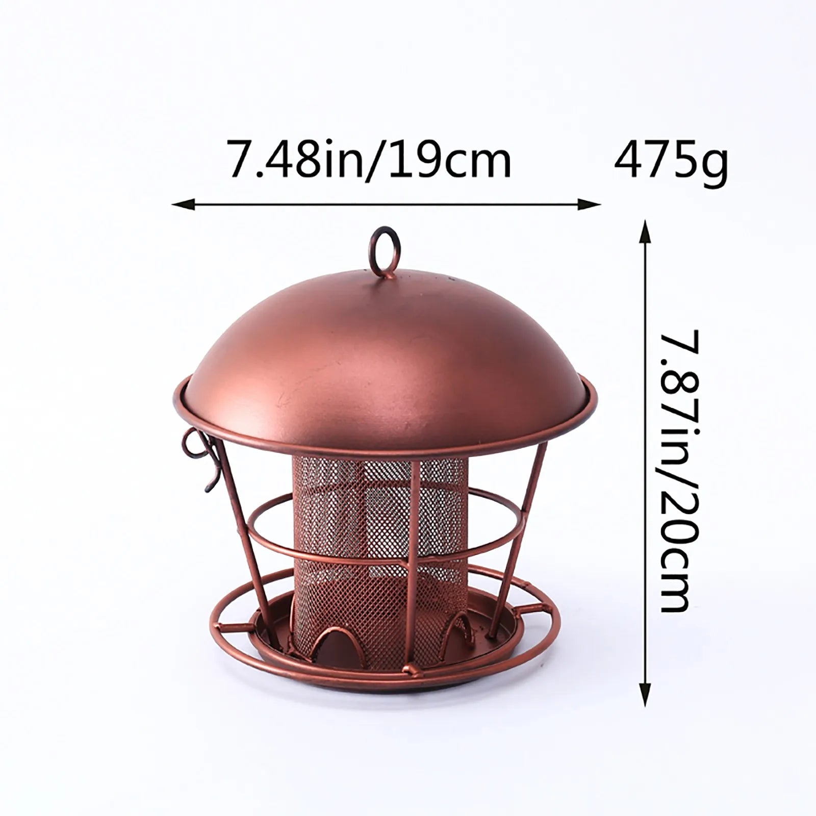 Mangeoire À Oiseaux En Forme De Dôme En Métal Pour L'Extérieur, Décoration De Jardin Suspendue En Fer Forgé, Fournitures Quotidiennes Imperméables Et Antirouille Pour Oiseaux Sauvages