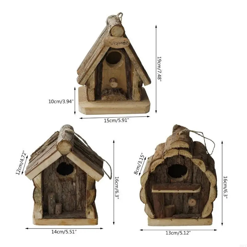 68UC Bird Birdhouse Pet Cottage Toy Crafts for Bird Parrot Parkets À L'Extérieur