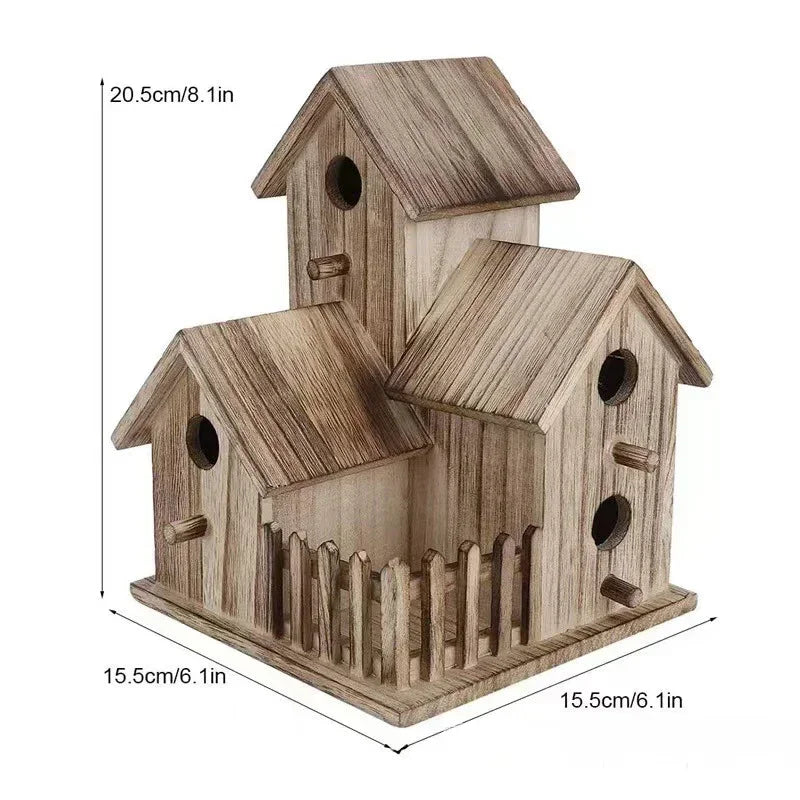 Maison D'Oiseau En Bois Sauvage, Jardin Extérieur, Cour Créative, Nichoir Montable, Boîte D'Élevage D'Oiseaux