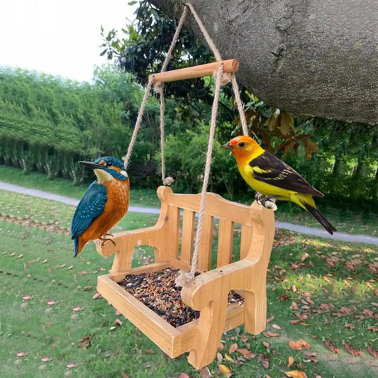 Jardin En Bois Balançoire Siège Banc Casse À Oiseaux Mangeoire À Oiseaux Balcon Cour Cadeau Villa Balcon Mangeoires À Oiseaux Décoration De Jardin En Plein Air
