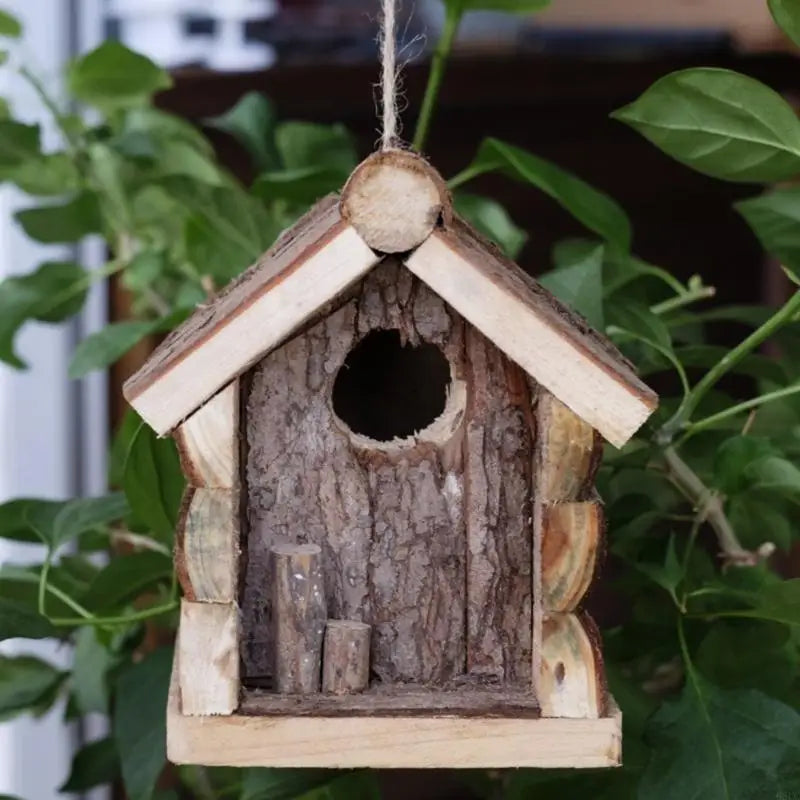 68UC Bird Birdhouse Pet Cottage Toy Crafts for Bird Parrot Parkets À L'Extérieur