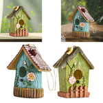 Maison à Oiseaux Suspendue en Résine – Cabane Rustique pour Jardin et Clôture - Vignette | Ma boutique