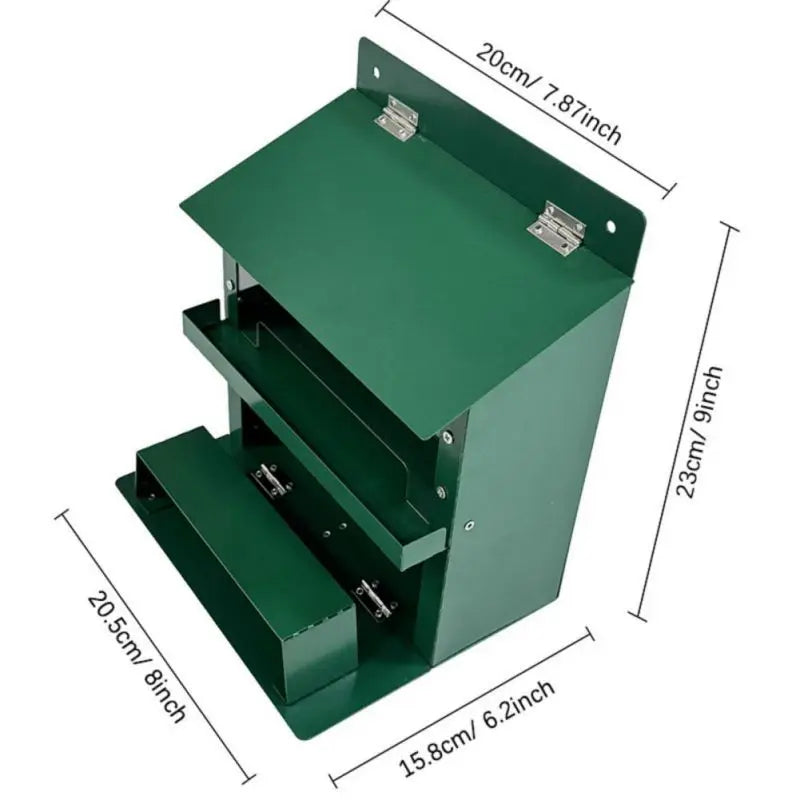 Mangeoire Pour Écureuil En Métal, Grande Capacité, Maison Avec Toit, Stations D'Alimentation Pour Écureuil, Décoration De Jardin Pour Noix De Maïs
