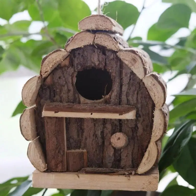 68UC Bird Birdhouse Pet Cottage Toy Crafts for Bird Parrot Parkets À L'Extérieur