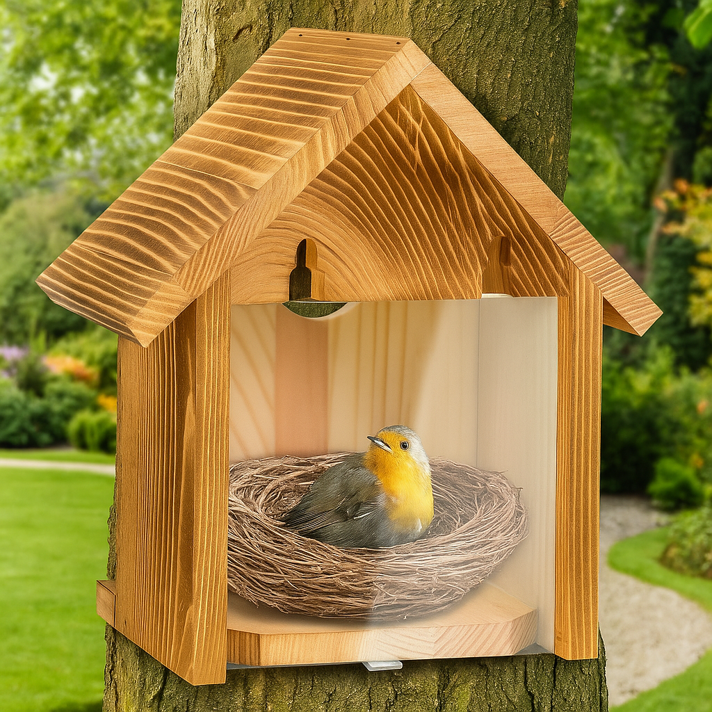 Fenêtre Transparente Extérieure Casse À Oiseaux Ventouse Maison À Oiseaux En Bois Nid D'Oiseau Nid D'Oiseau Maison À Oiseaux Nid D'Oiseau En Bois Massif