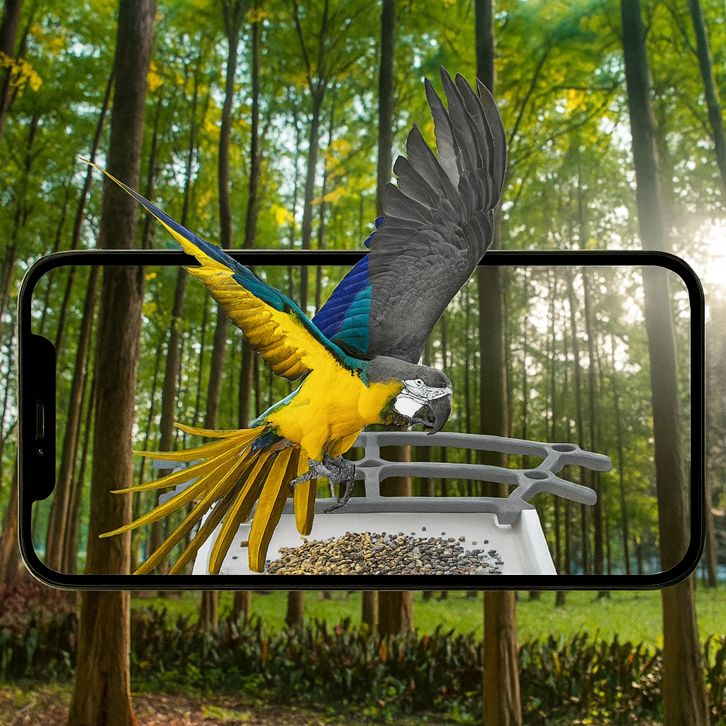 Mangeoire Intelligente Pour Oiseaux Avec Caméra HD 2.5K, Faible Consommation Solaire, Vision Nocturne, Étanche IP66, 4G Ou WIFI, Allergique, Mangeoire Pour Espèces D'Oiseaux Réels